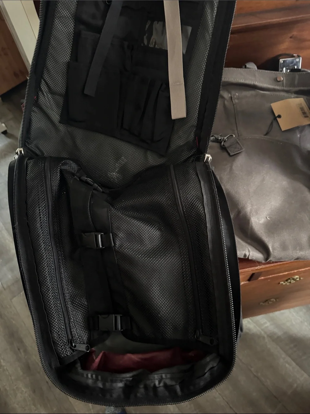 REI HitchHiker Men's Red and Black Backpack with External Bungee